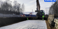 В пос. Осьмино завершается строительство временного моста через реку Сабу - Газета Лужская правда