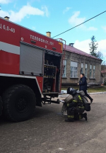 В Луге тренировались огнеборцы