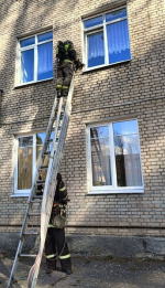В Луге тренировались огнеборцы